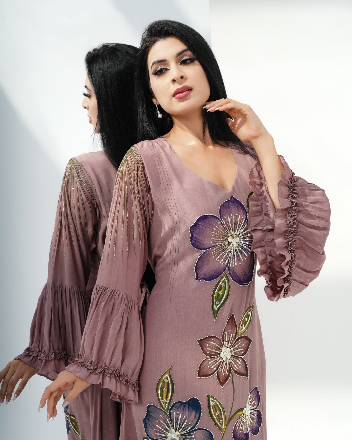 dark salmon pink Louise kaftan