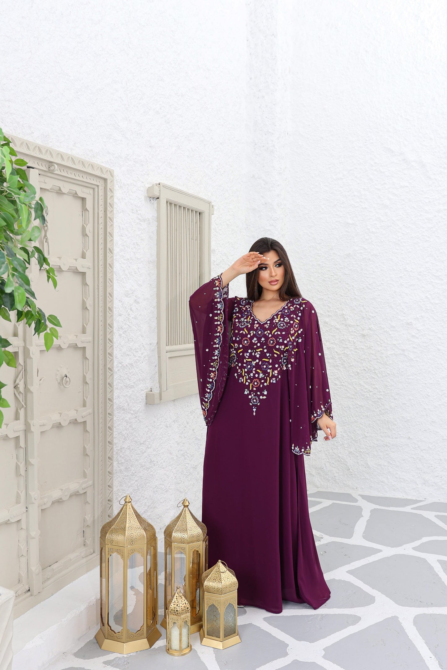 midnight dark purple Ka-ah kaftan