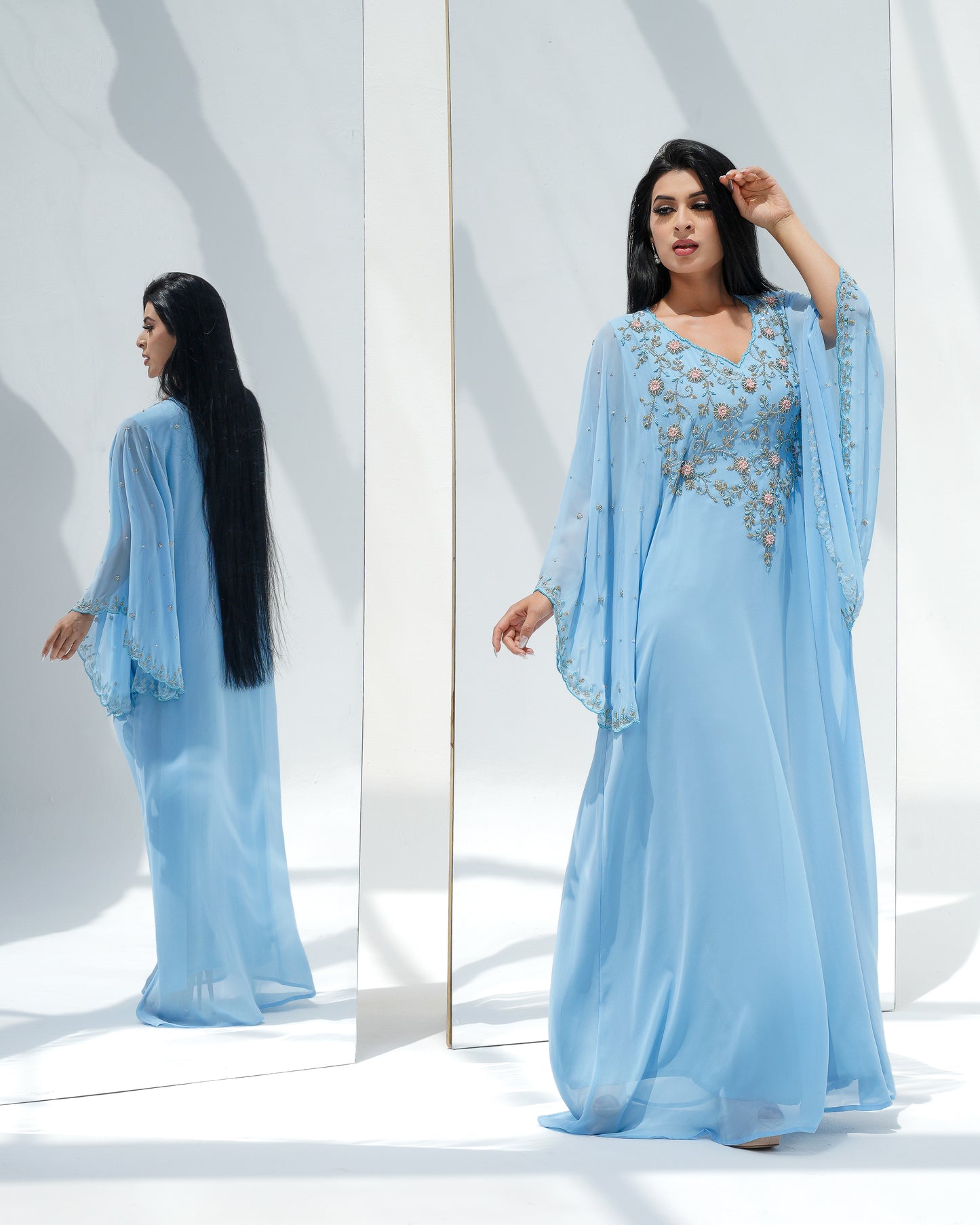 blue water Louise kaftan