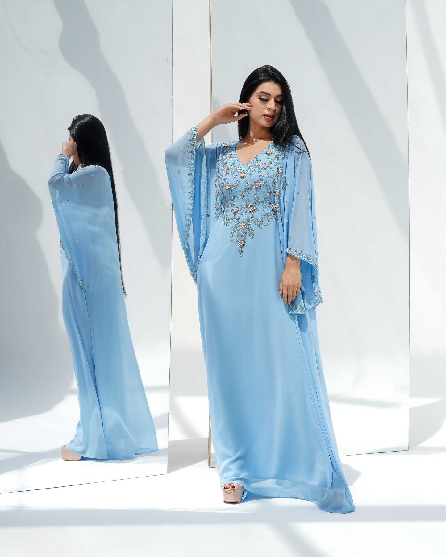 blue water Louise kaftan