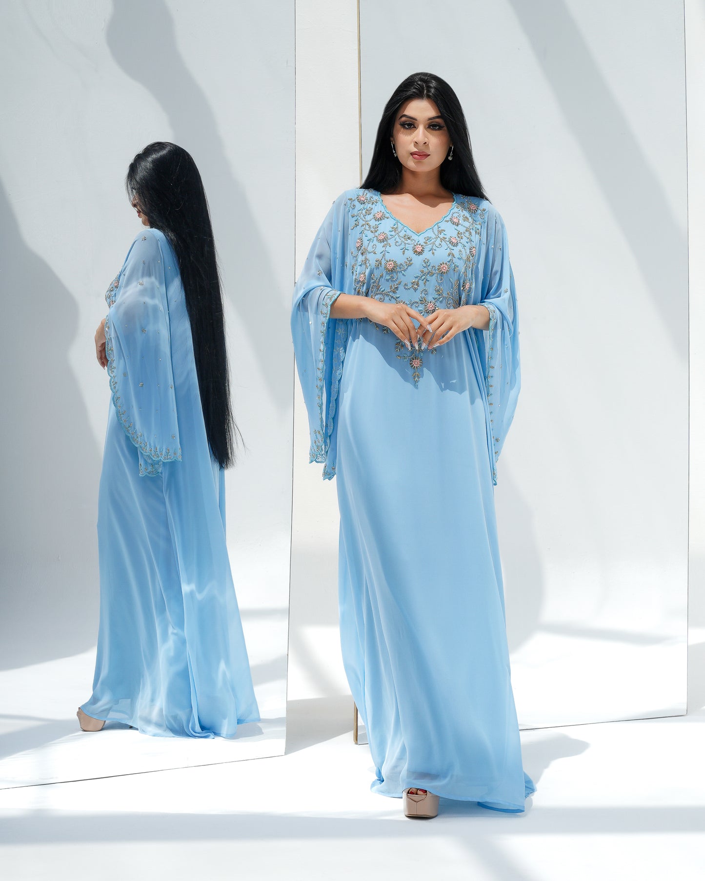 blue water Louise kaftan