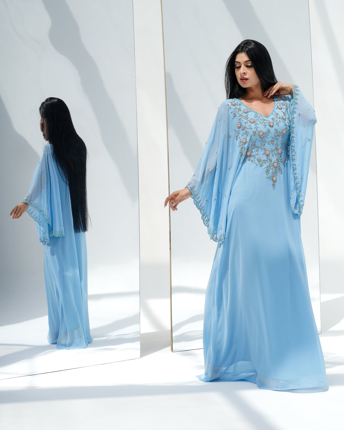 blue water Louise kaftan