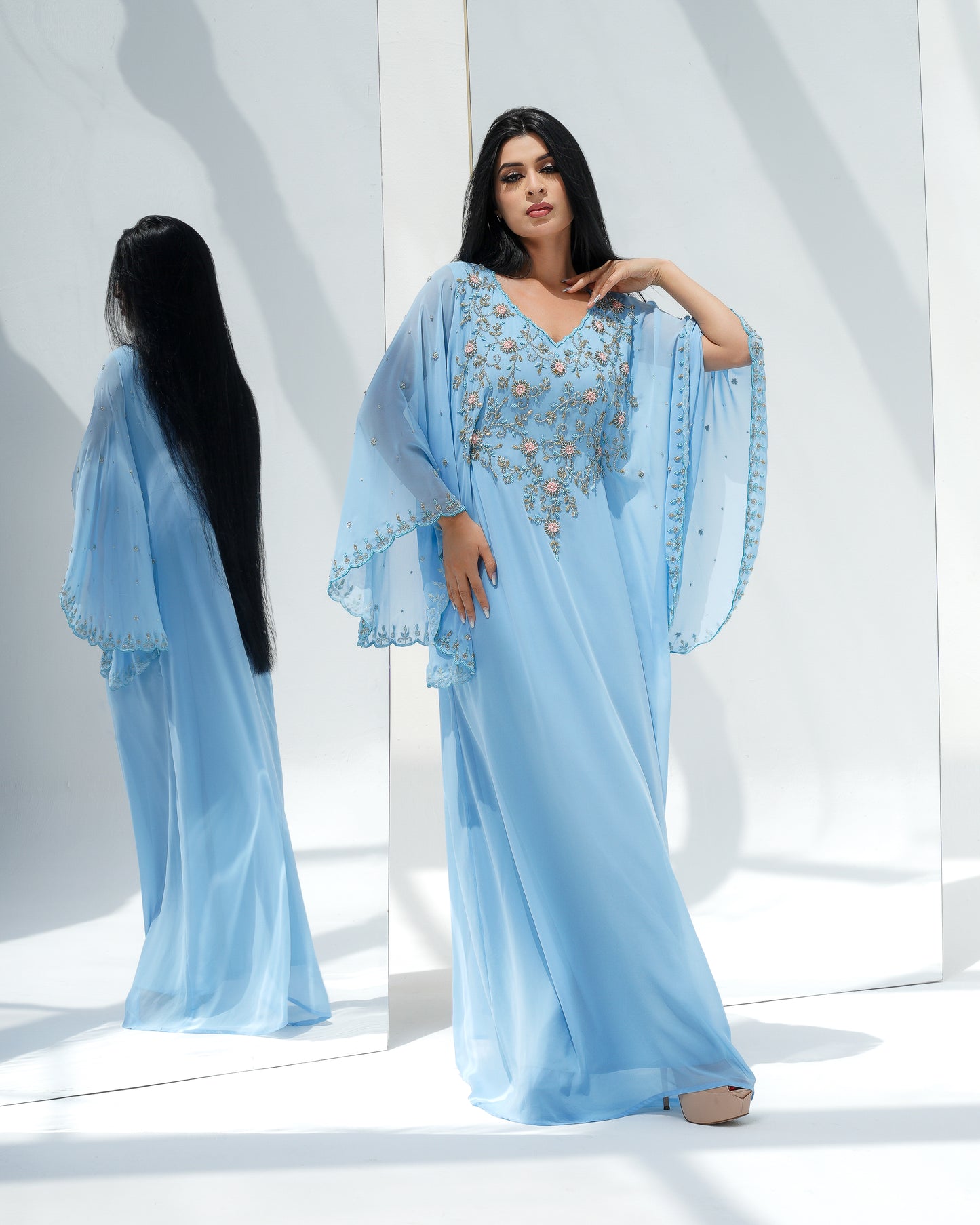blue water Louise kaftan