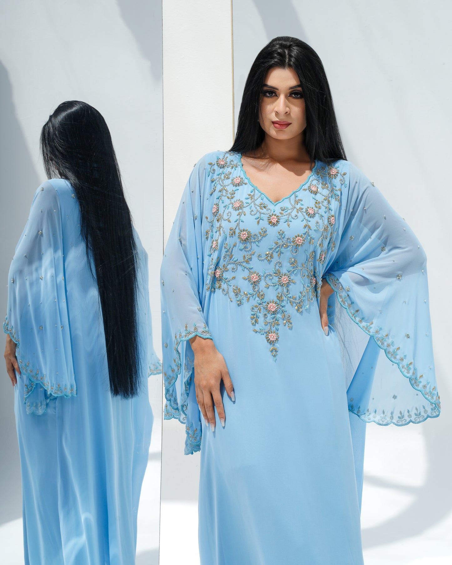 blue water Louise kaftan
