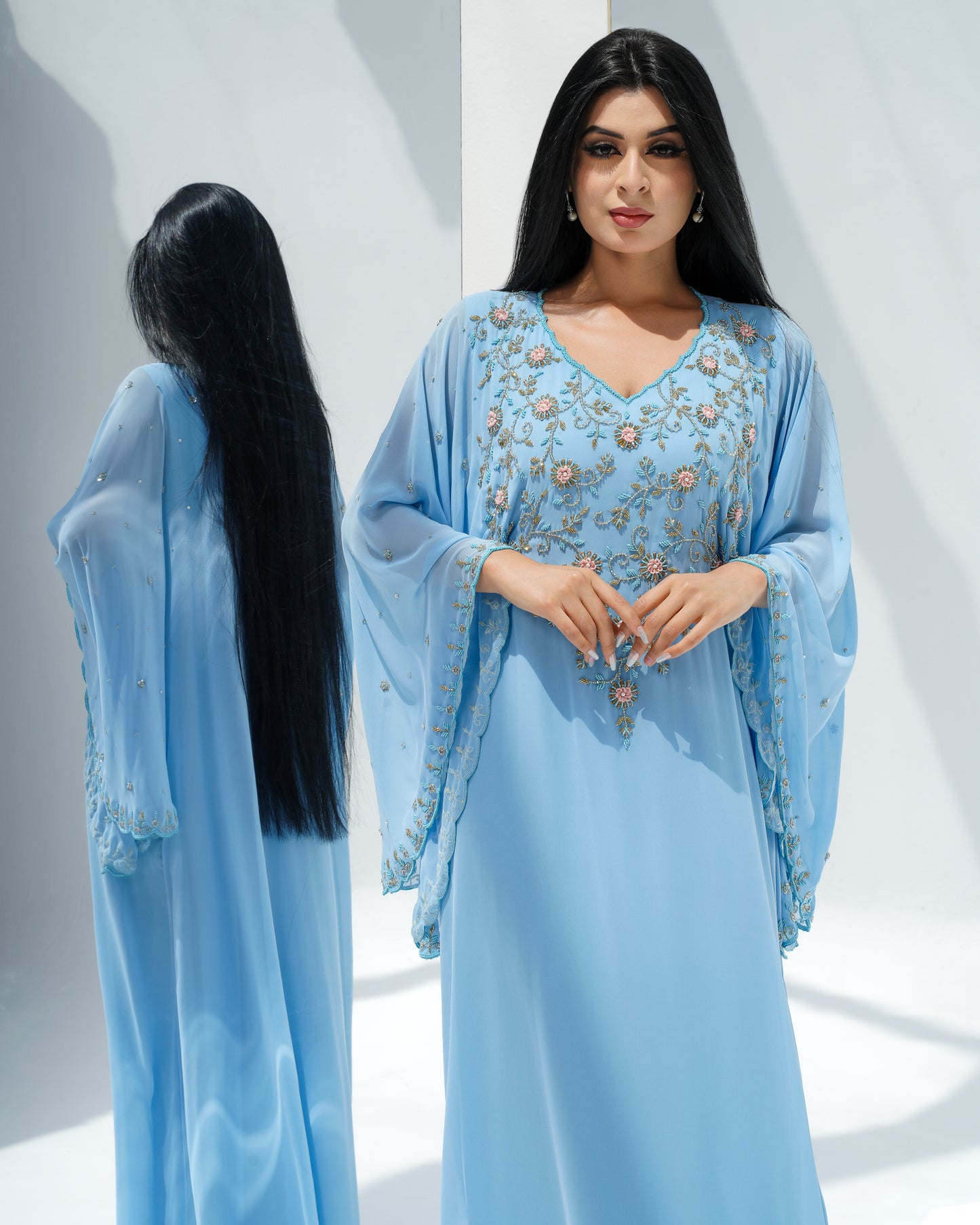 blue water Louise kaftan