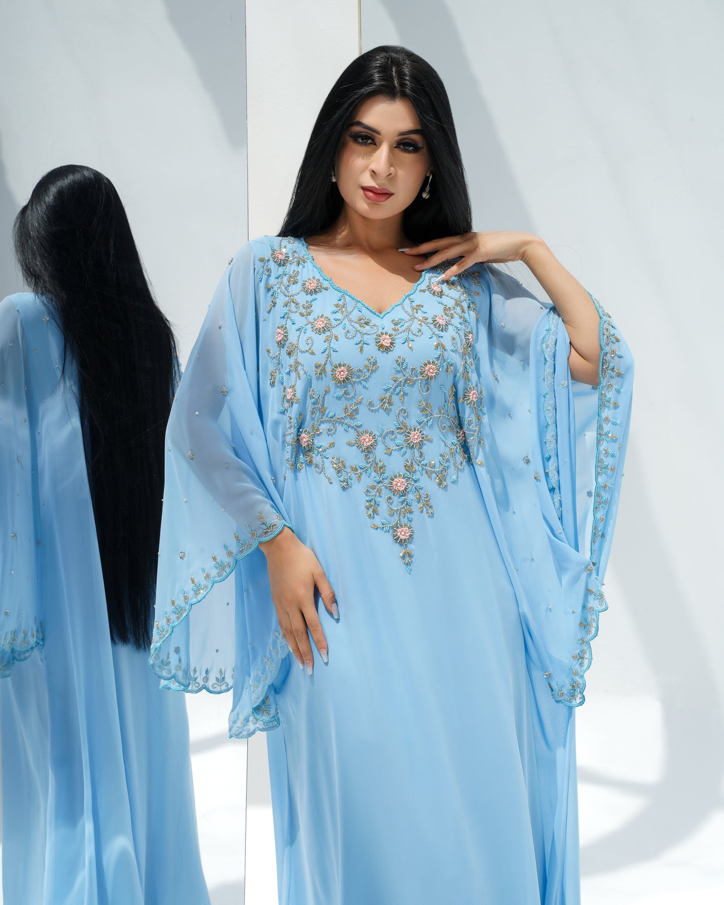 blue water Louise kaftan