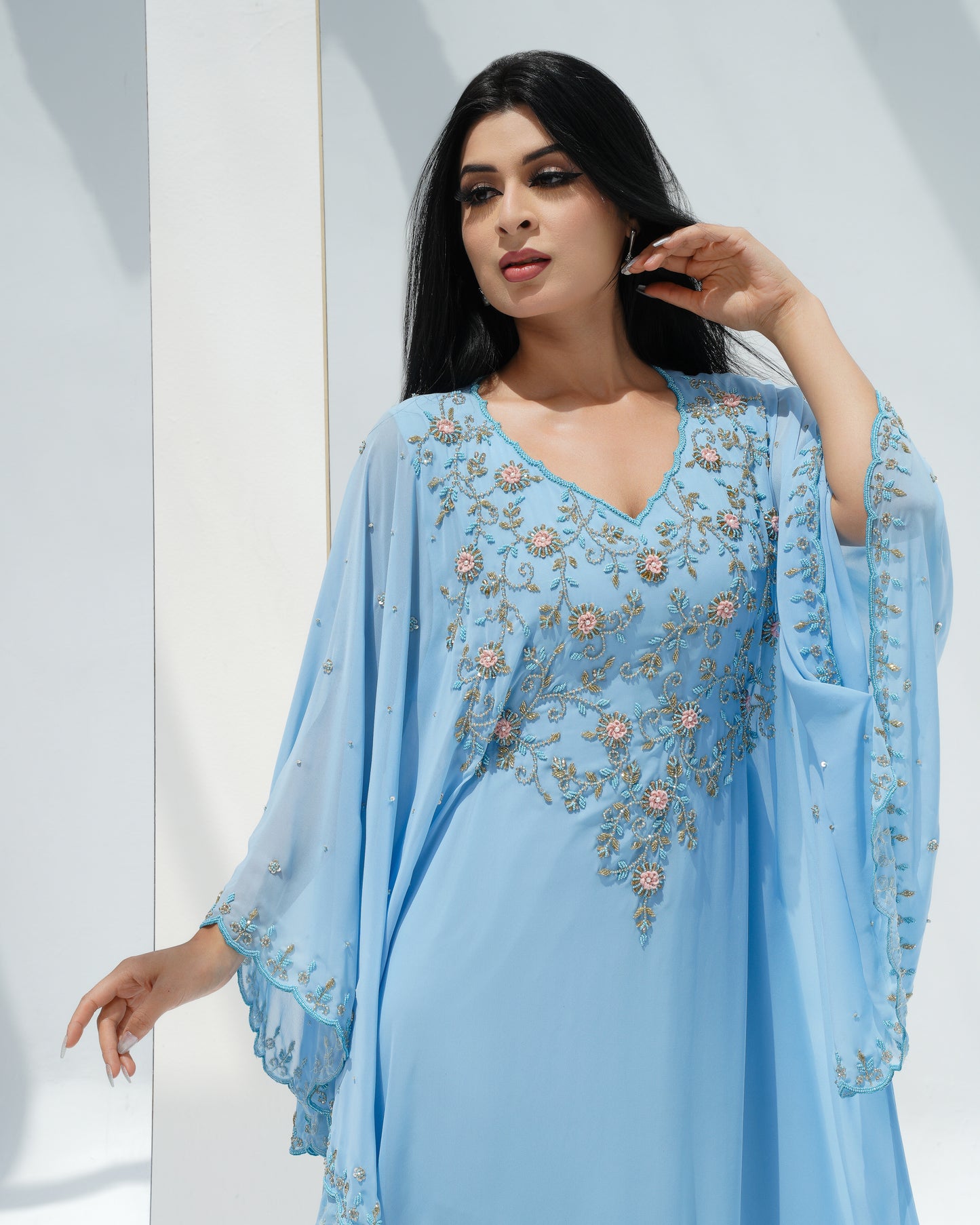 blue water Louise kaftan