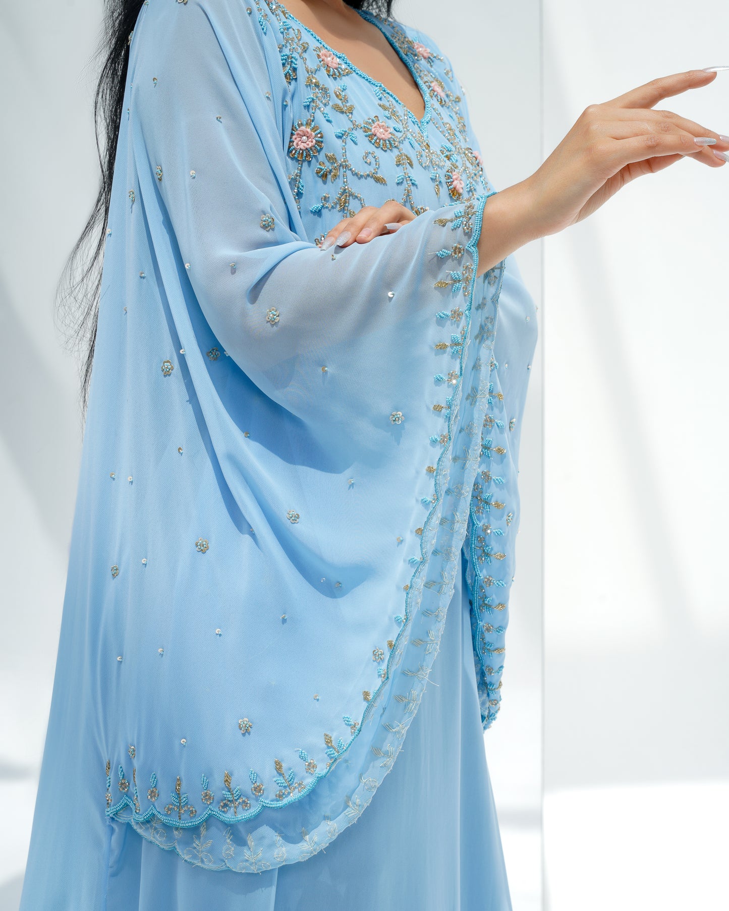 blue water Louise kaftan