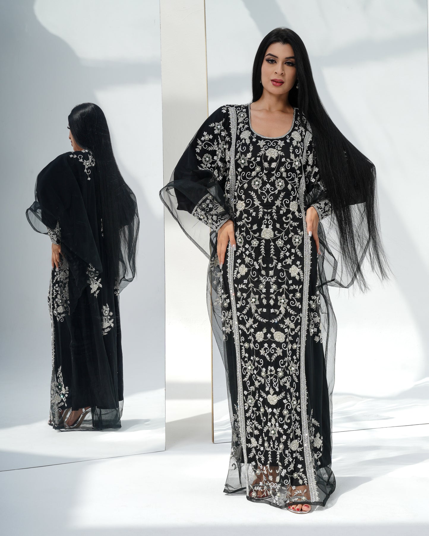 noir wither Louise kaftan
