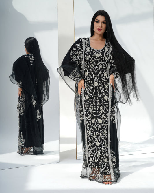 noir wither Louise kaftan