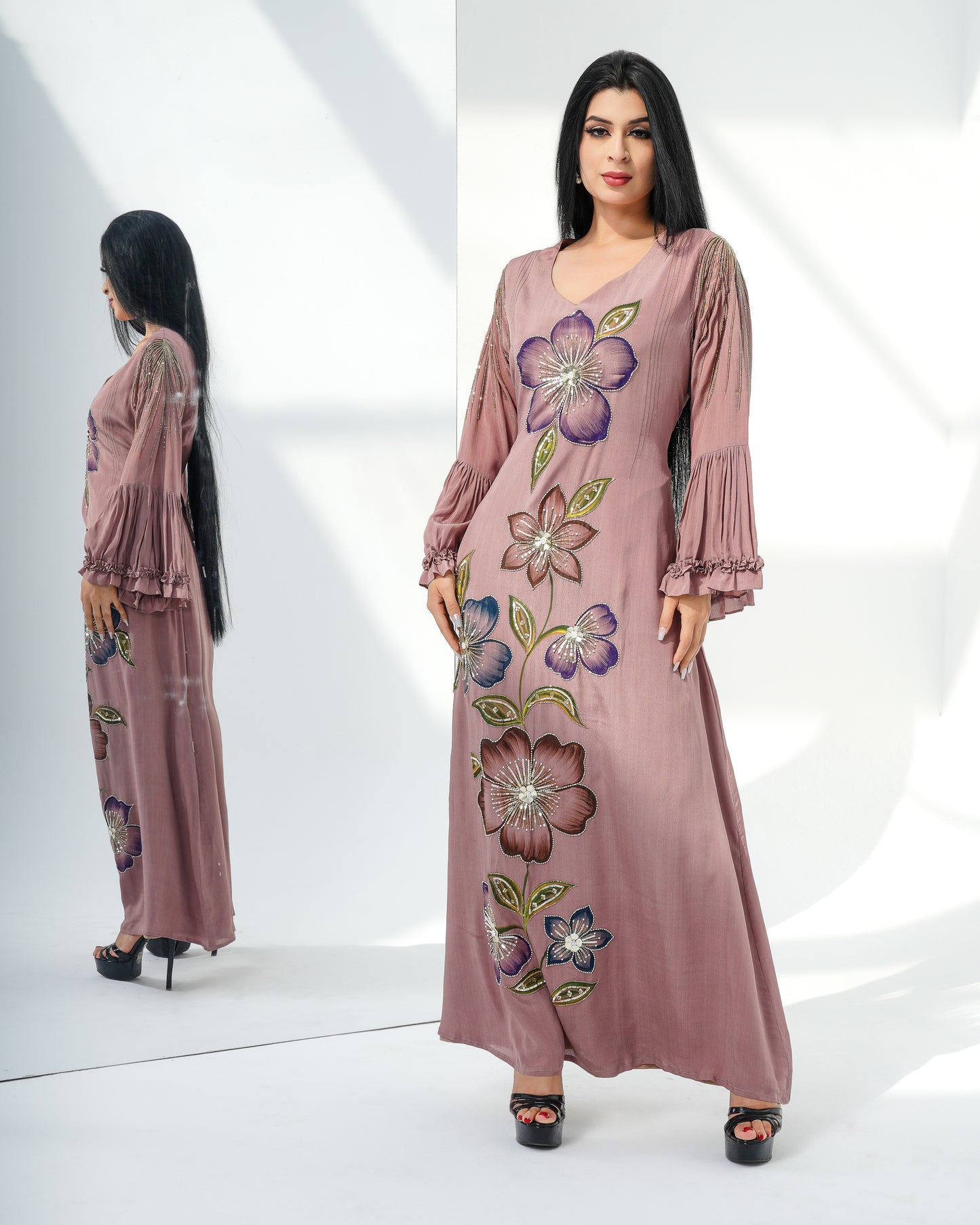 dark salmon pink Louise kaftan