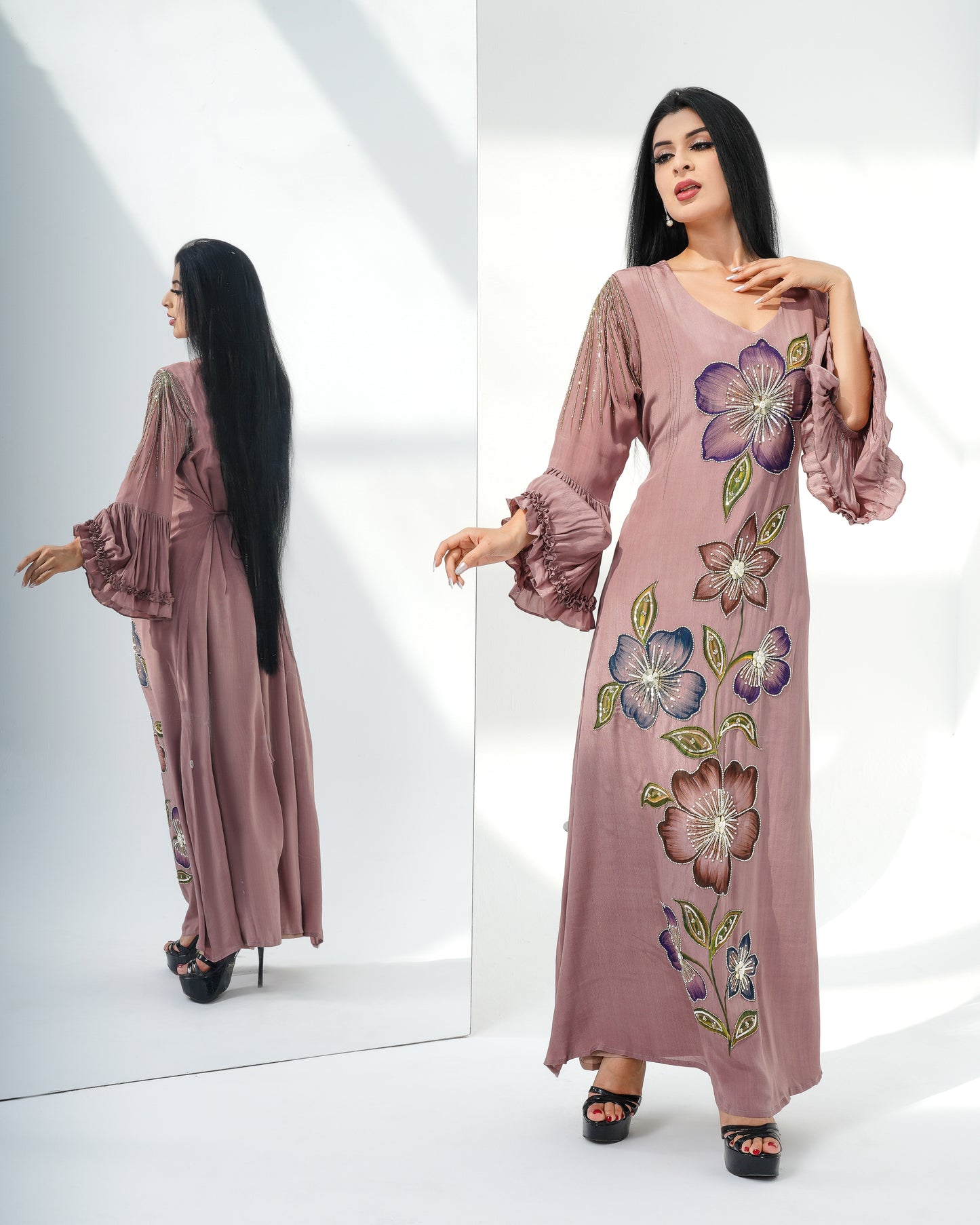 dark salmon pink Louise kaftan