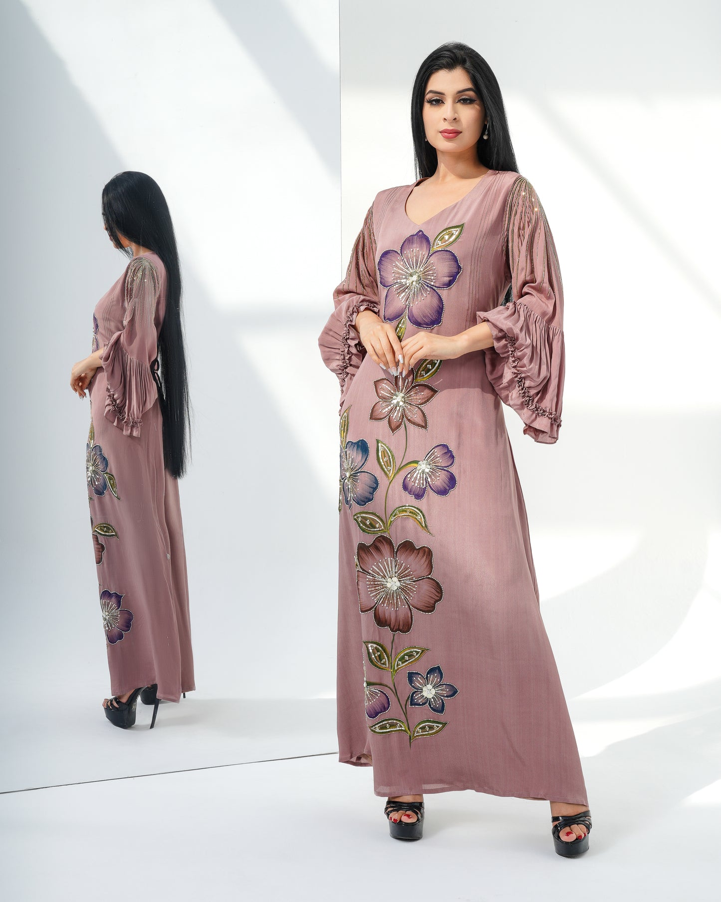 dark salmon pink Louise kaftan