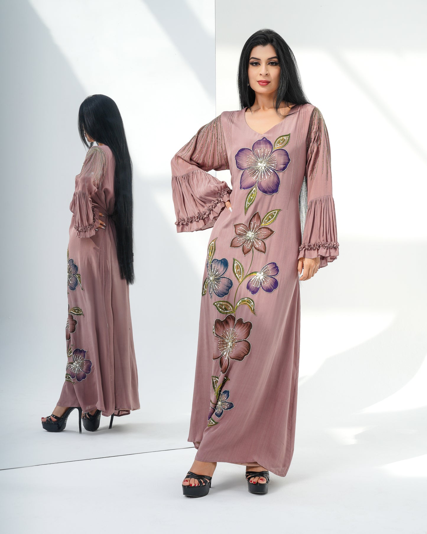dark salmon pink Louise kaftan