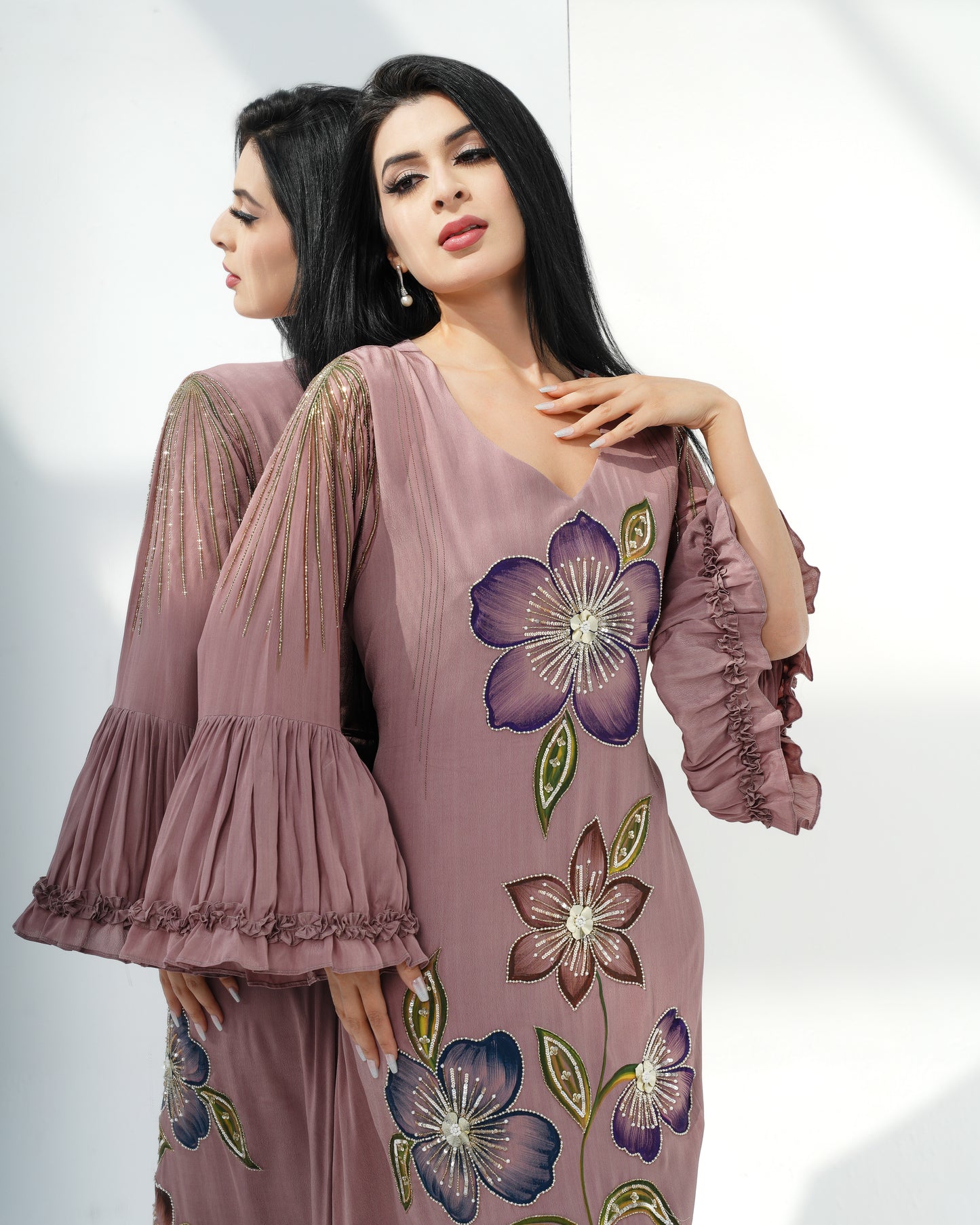 dark salmon pink Louise kaftan