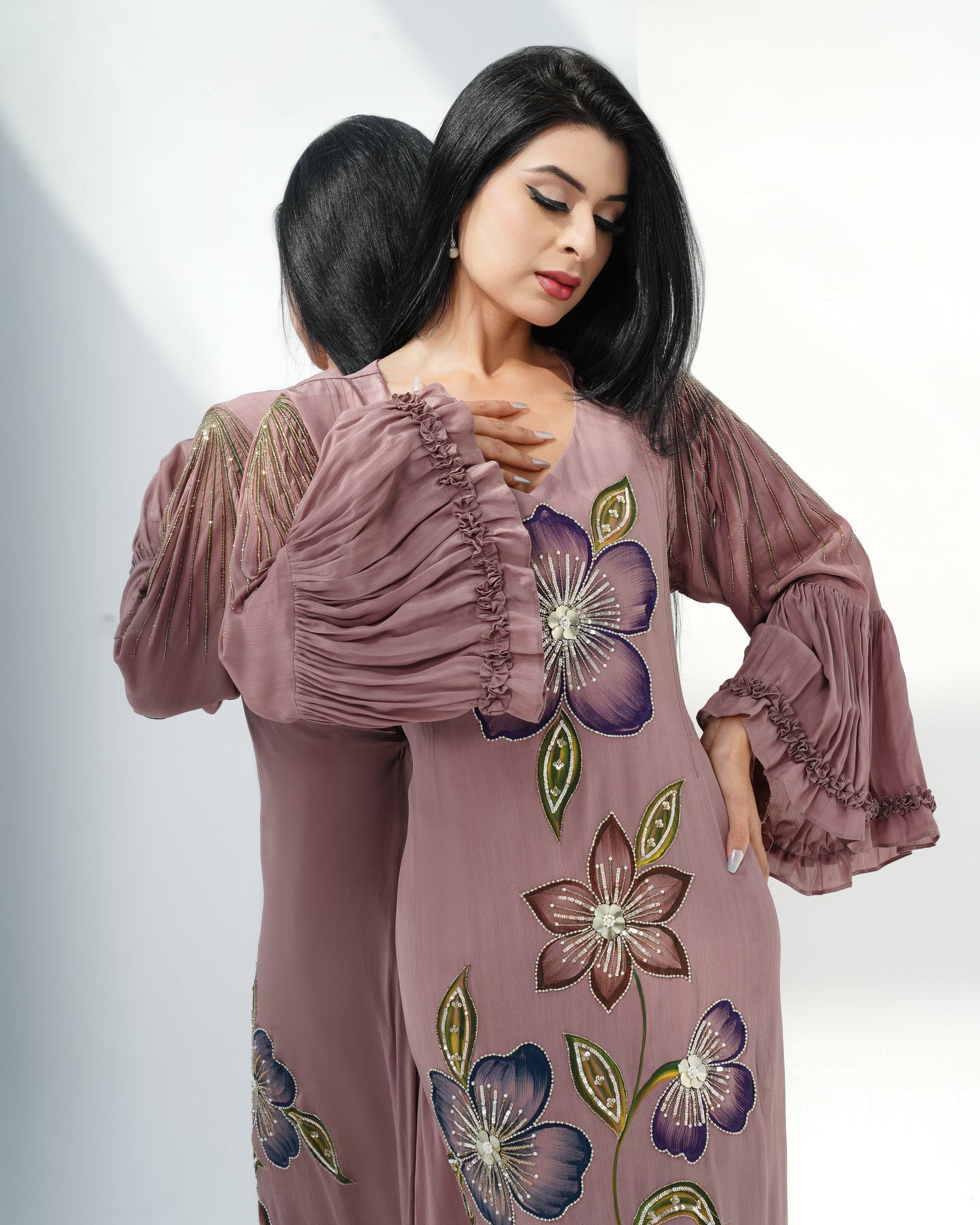 dark salmon pink Louise kaftan
