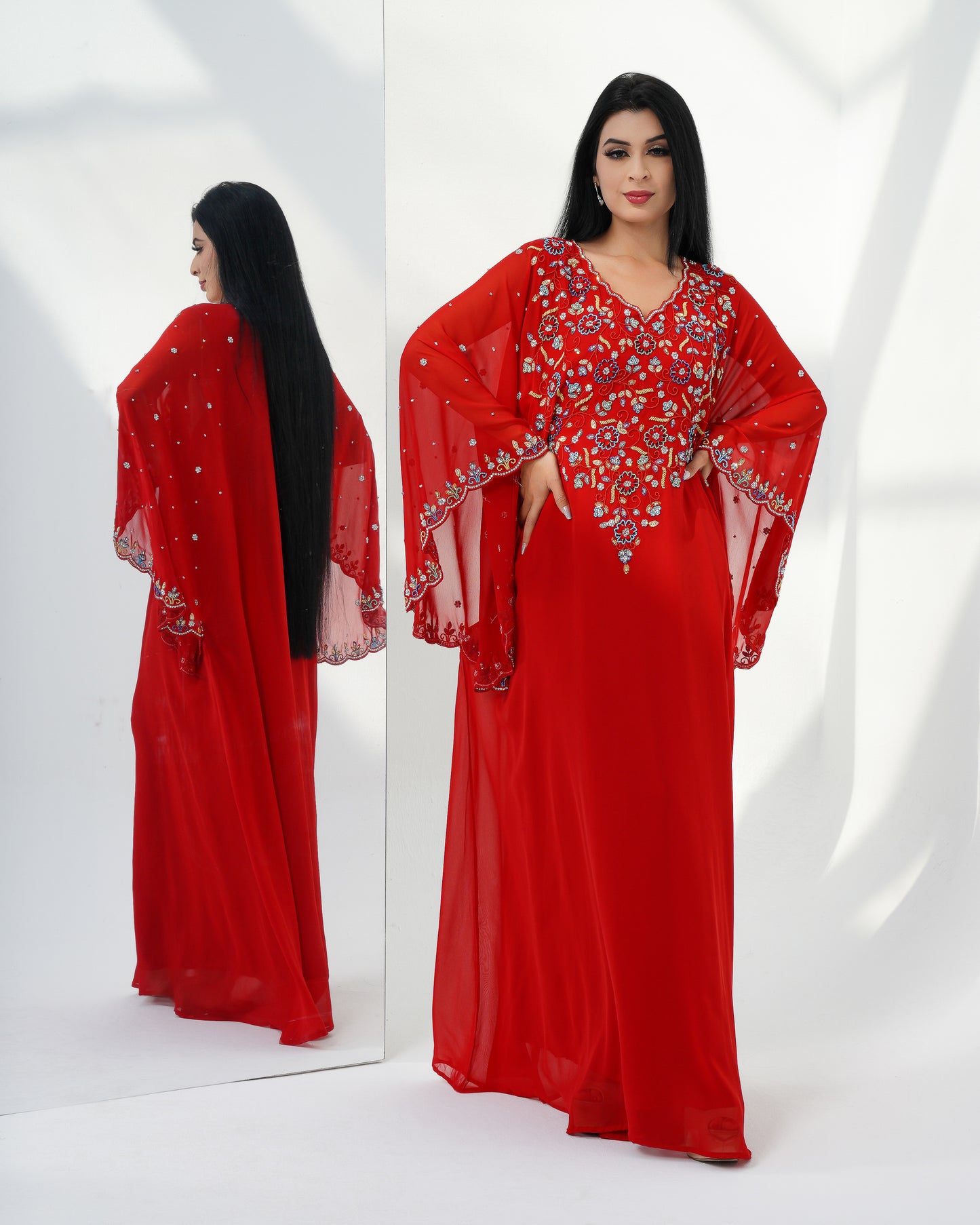 Striker red Louise Kaftan