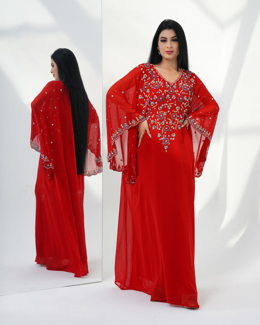 Striker red Louise Kaftan