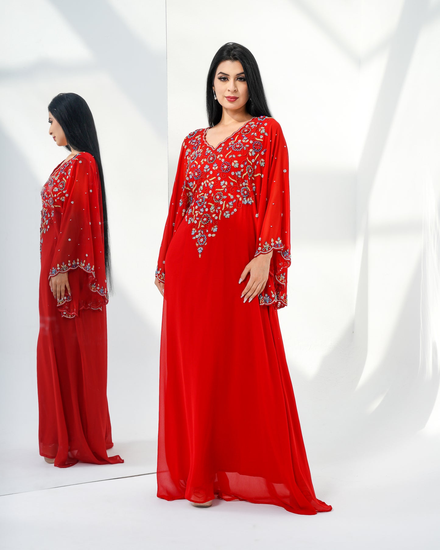 Striker red Louise Kaftan