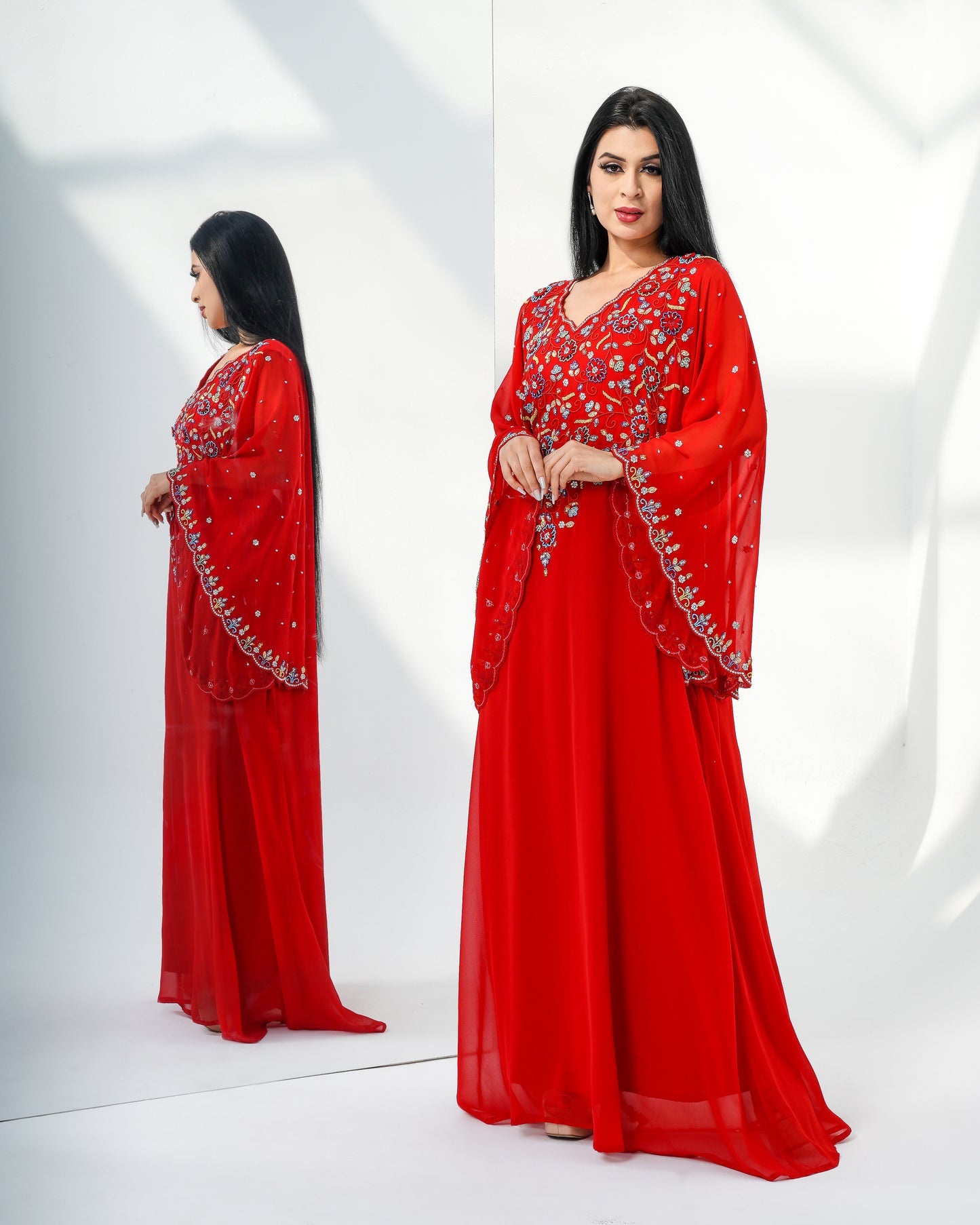Striker red Louise Kaftan