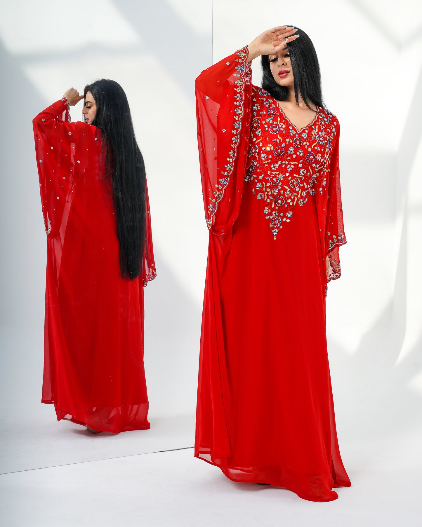 Striker red Louise Kaftan