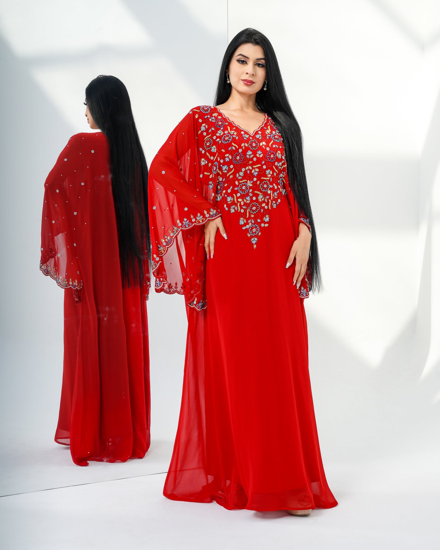 Striker red Louise Kaftan