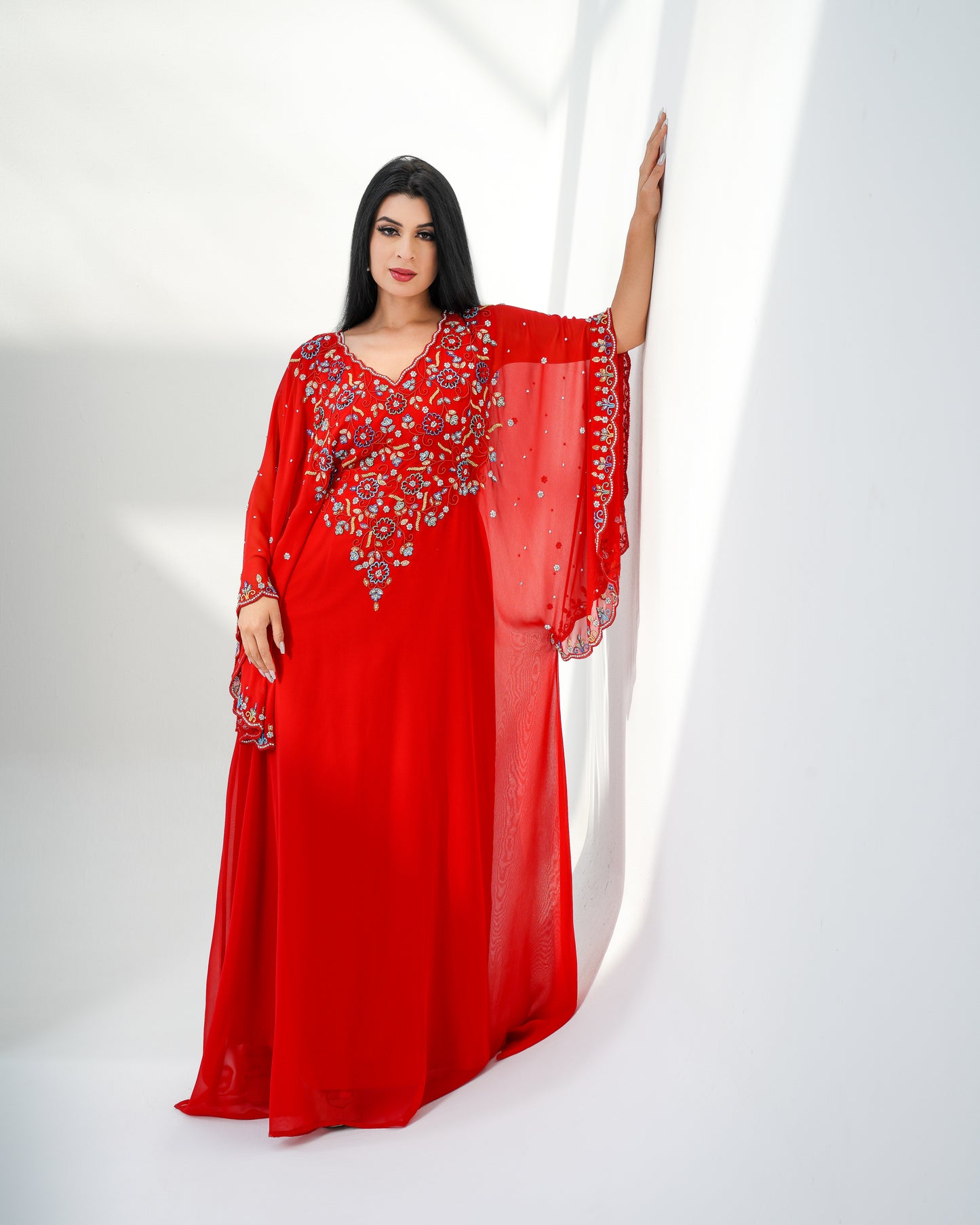 Striker red Louise Kaftan