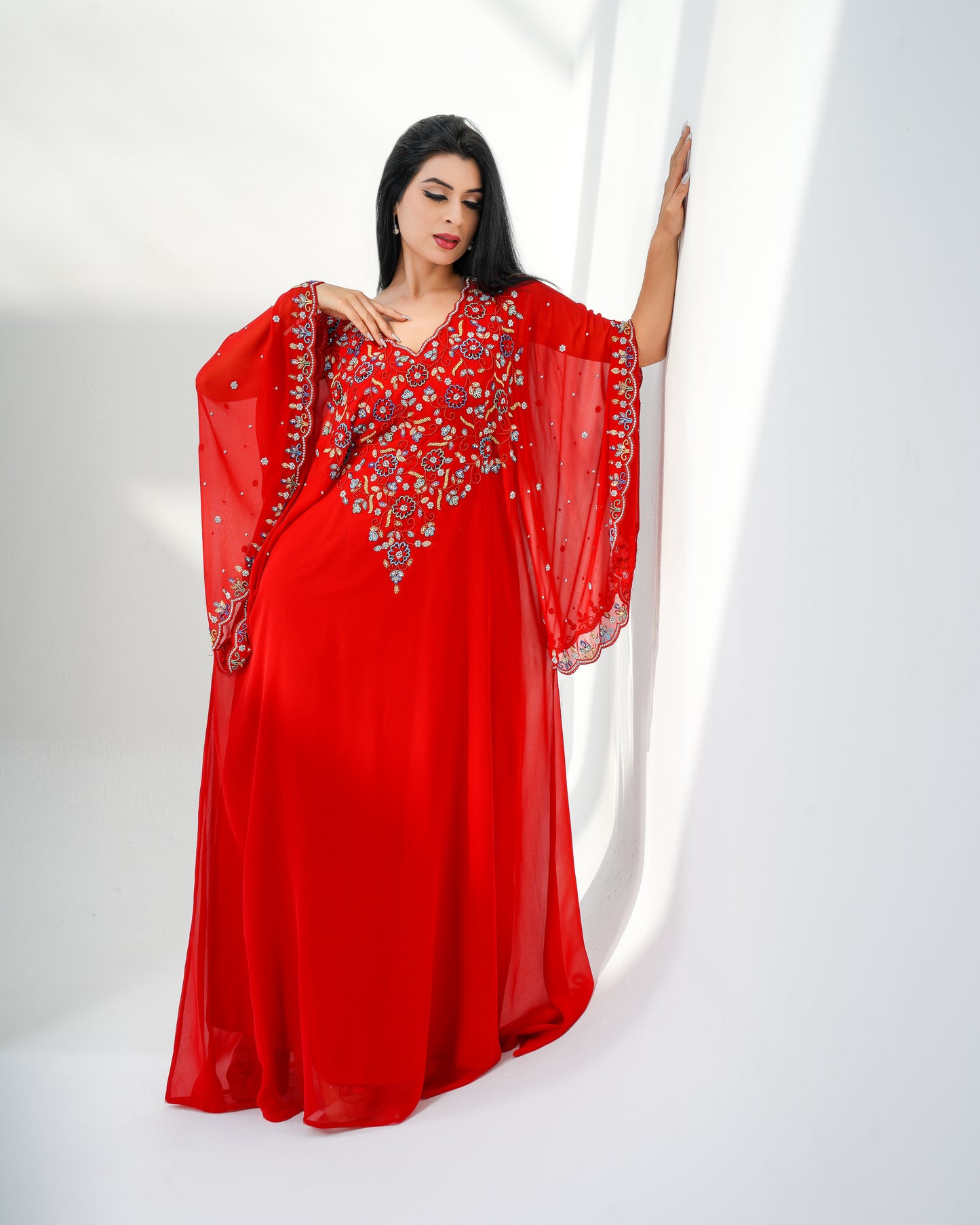 Striker red Louise Kaftan