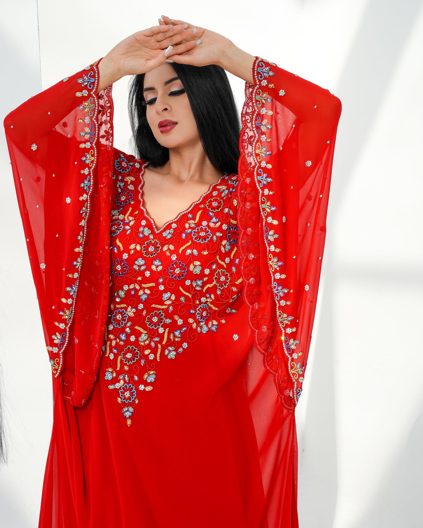 Striker red Louise Kaftan