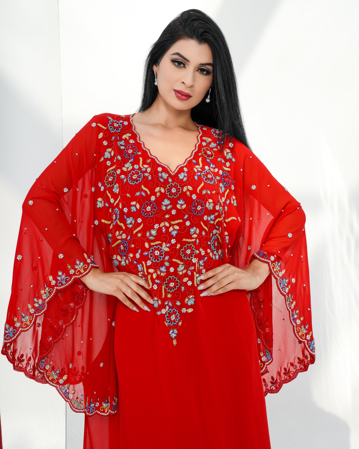 Striker red Louise Kaftan
