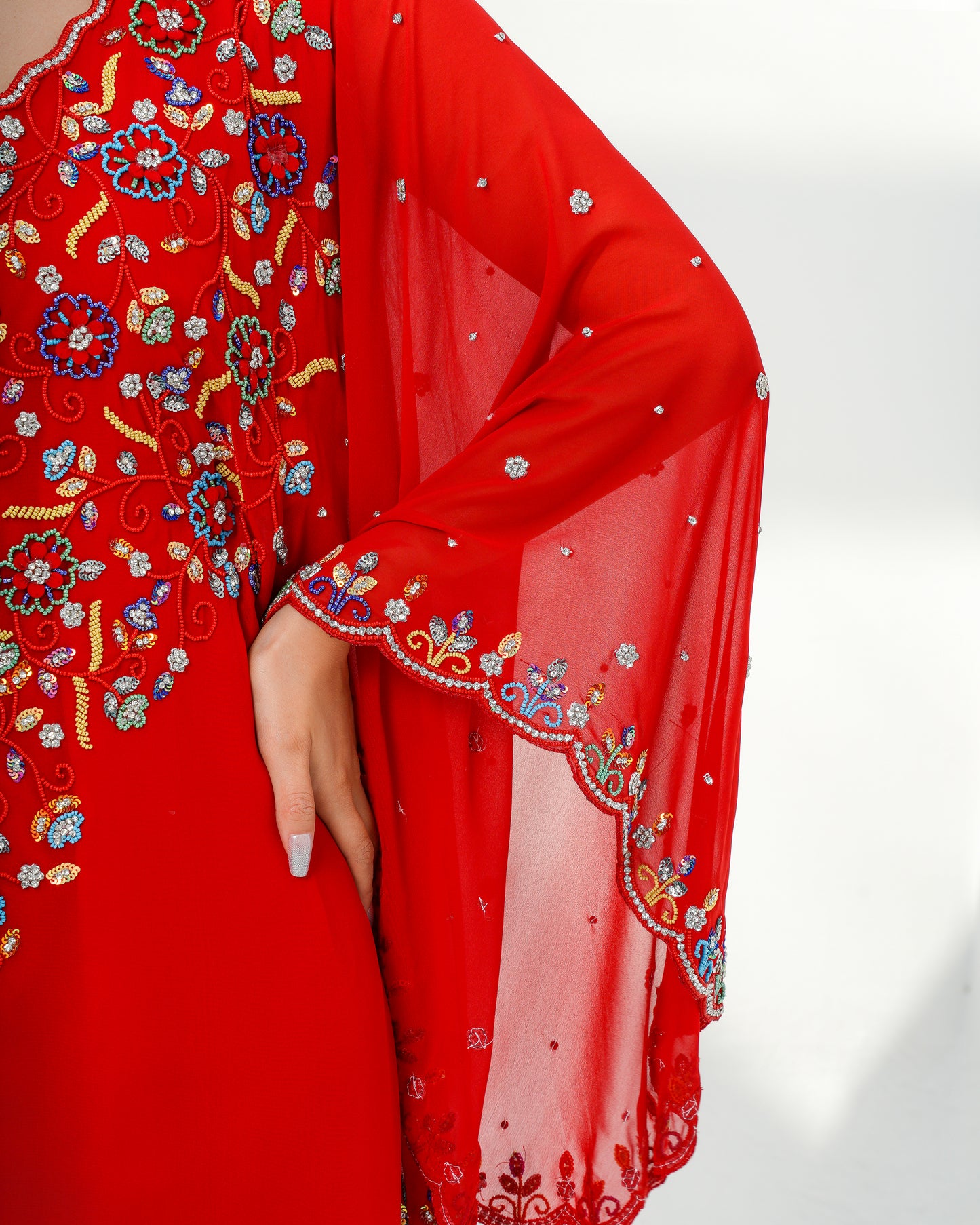 Striker red Louise Kaftan