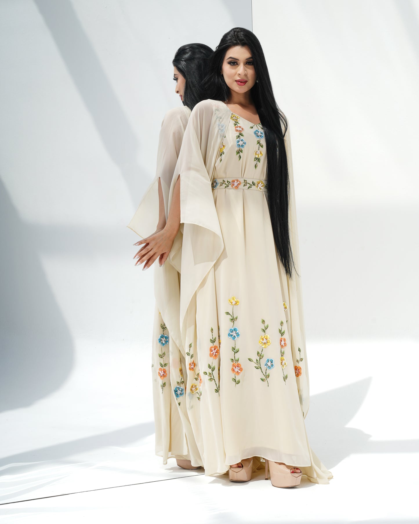 basic beige Louise kaftan