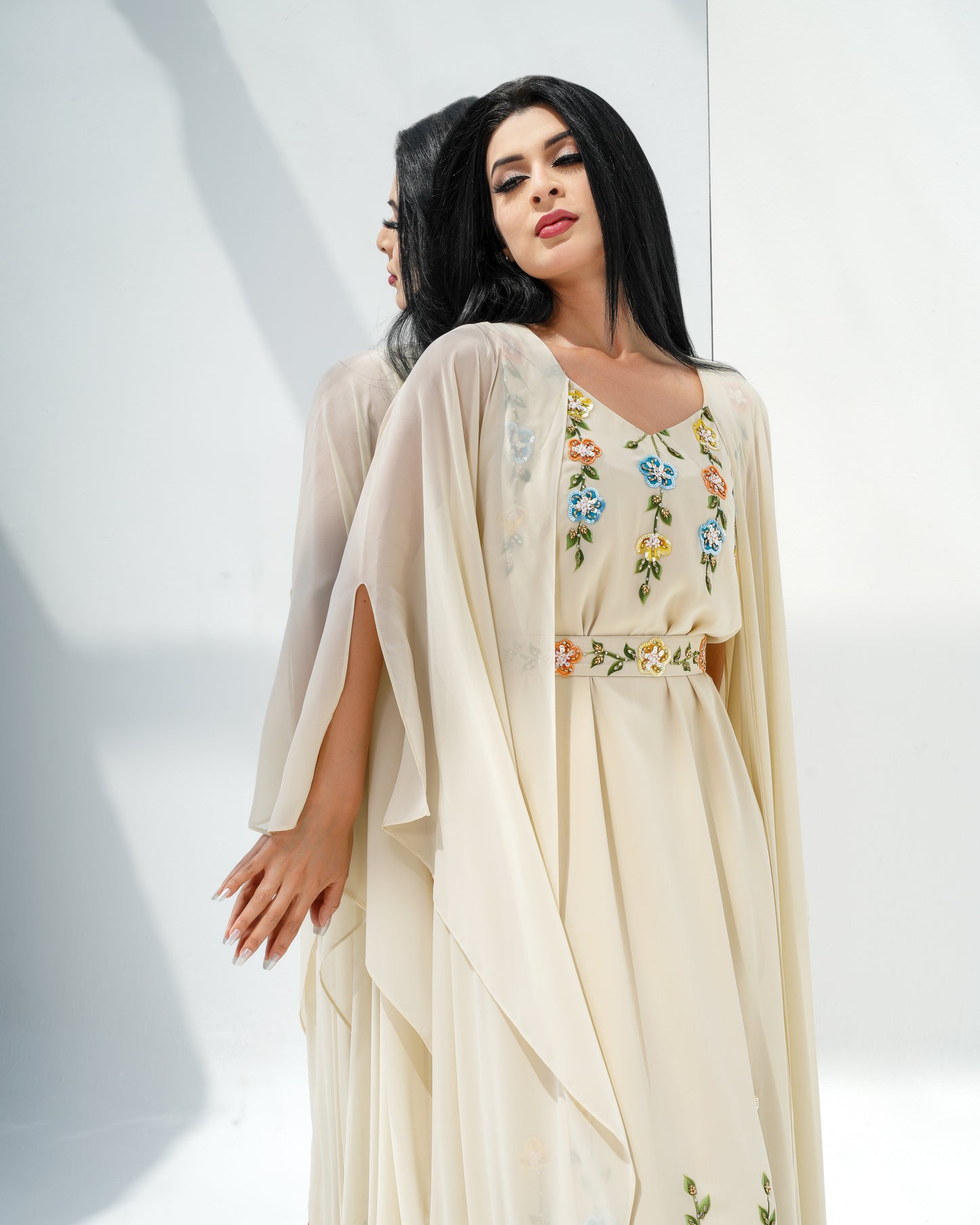 basic beige Louise kaftan