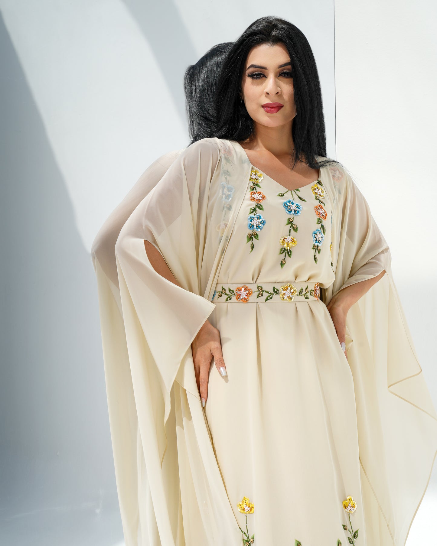 basic beige Louise kaftan