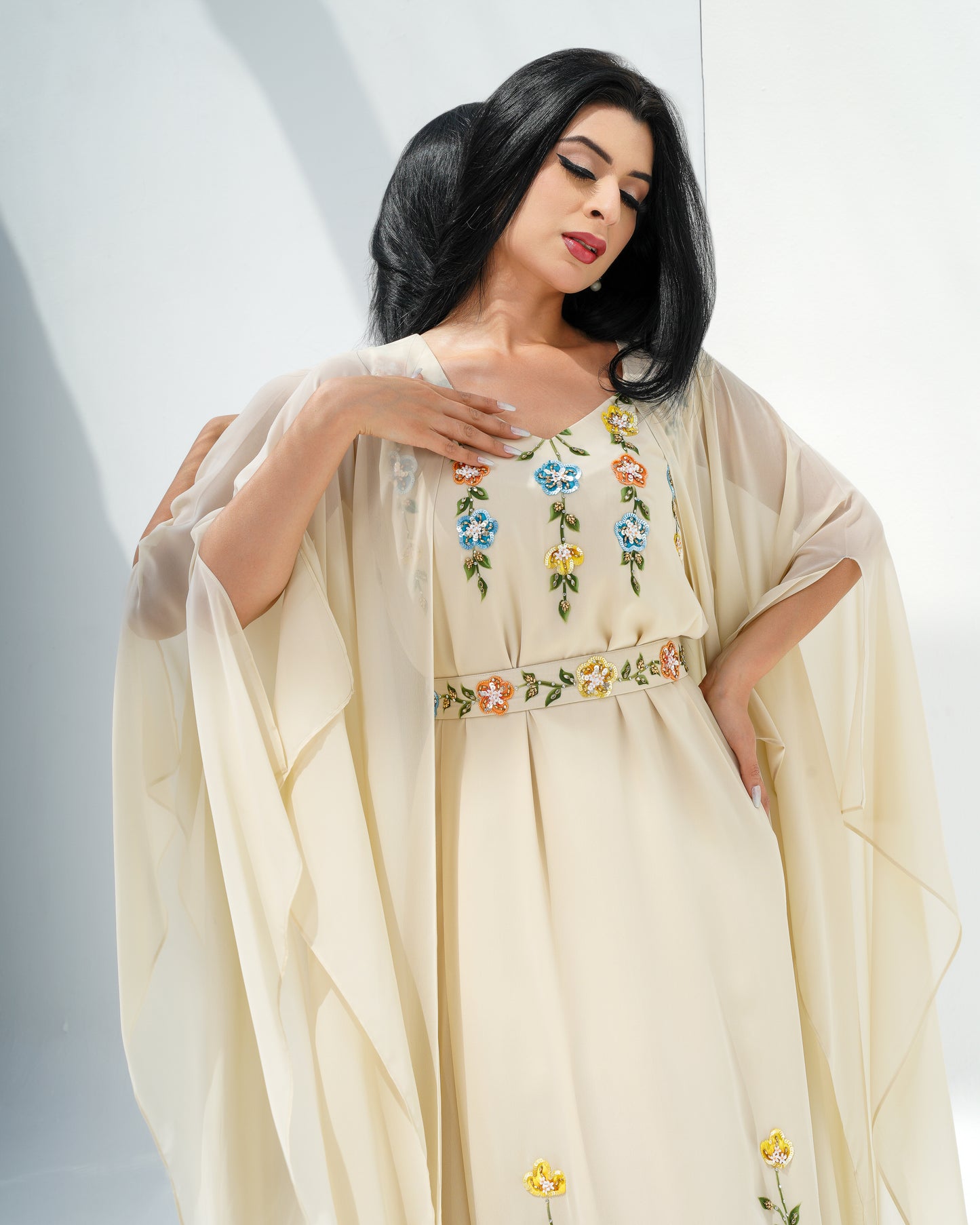 basic beige Louise kaftan