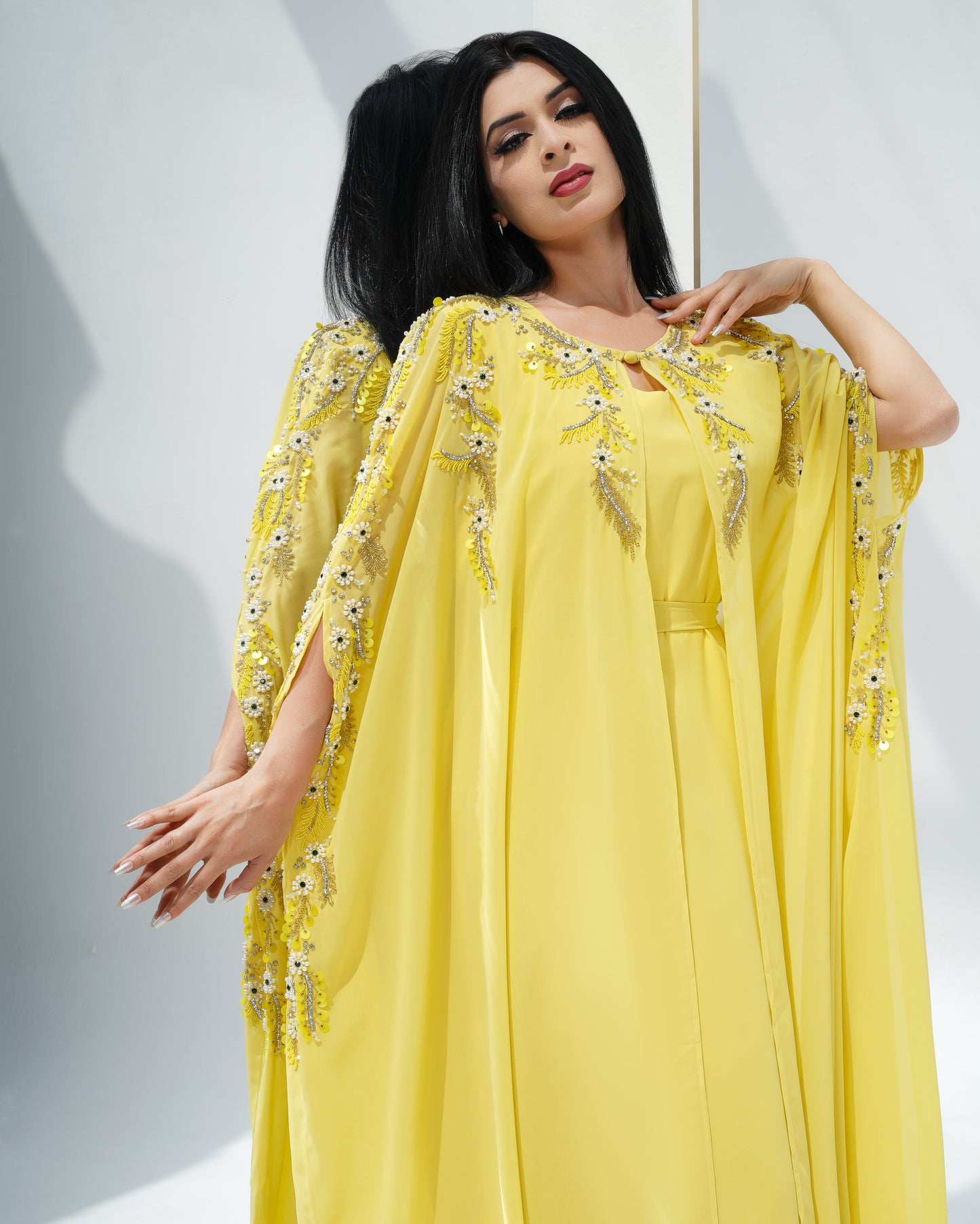 yorker yellow Louise ethnic kaftan