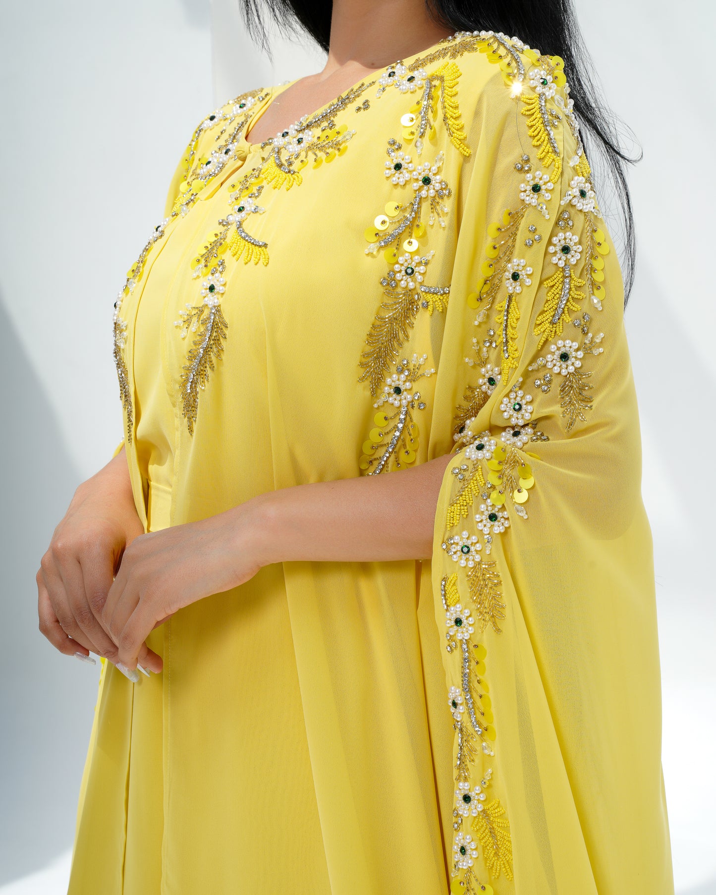 yorker yellow Louise ethnic kaftan