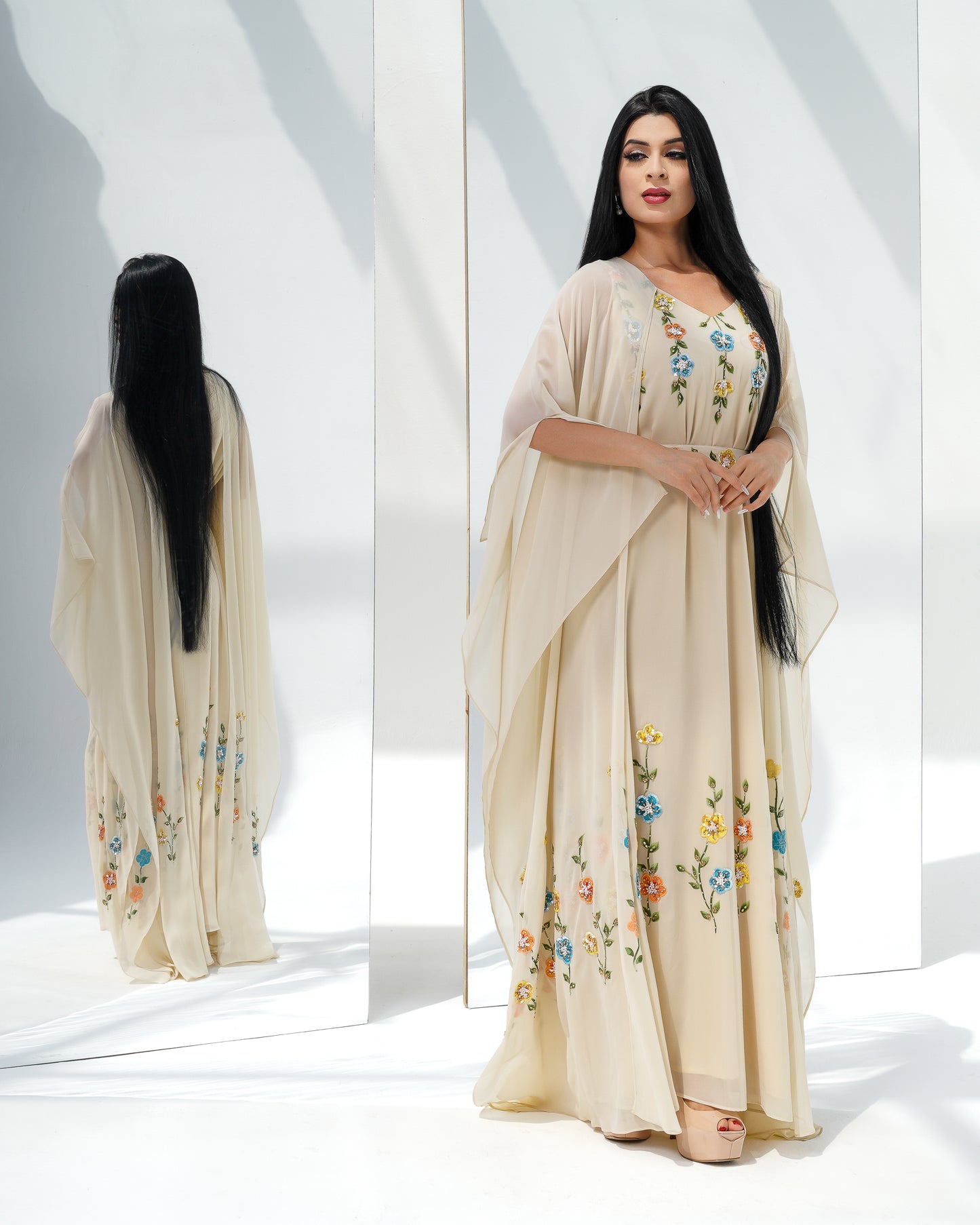 basic beige Louise kaftan