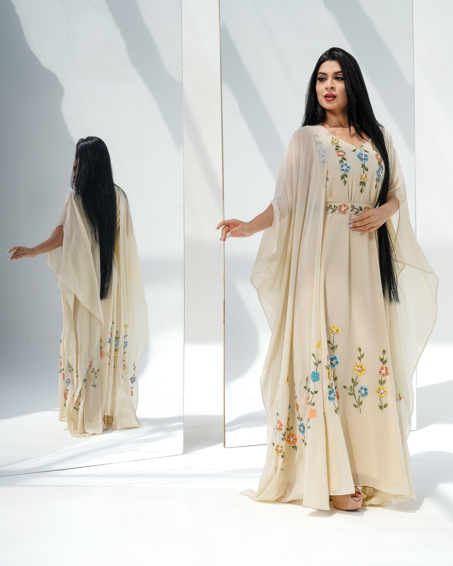 basic beige Louise kaftan