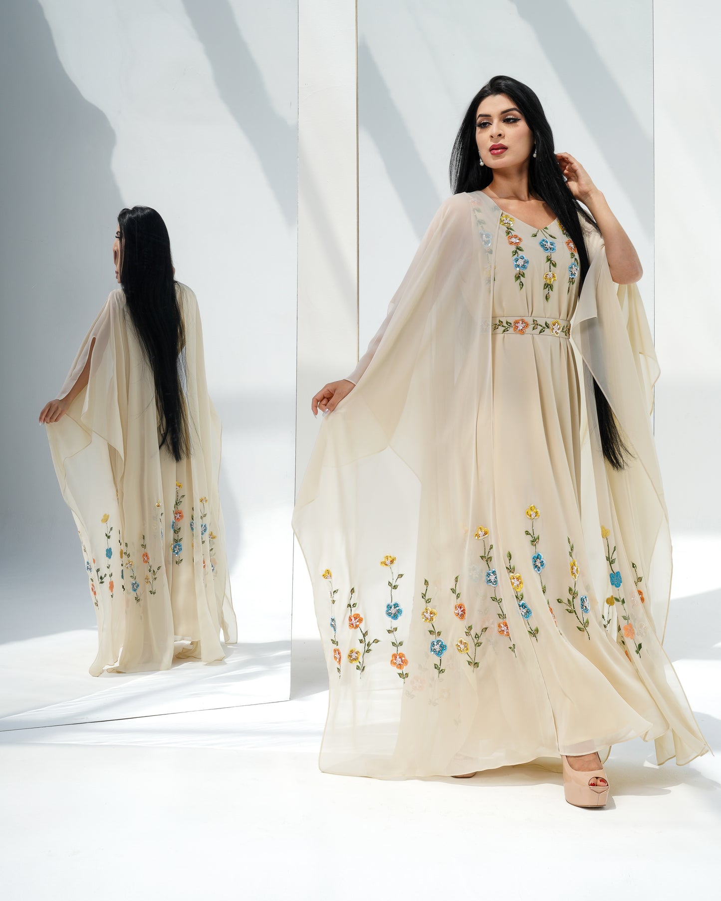 basic beige Louise kaftan