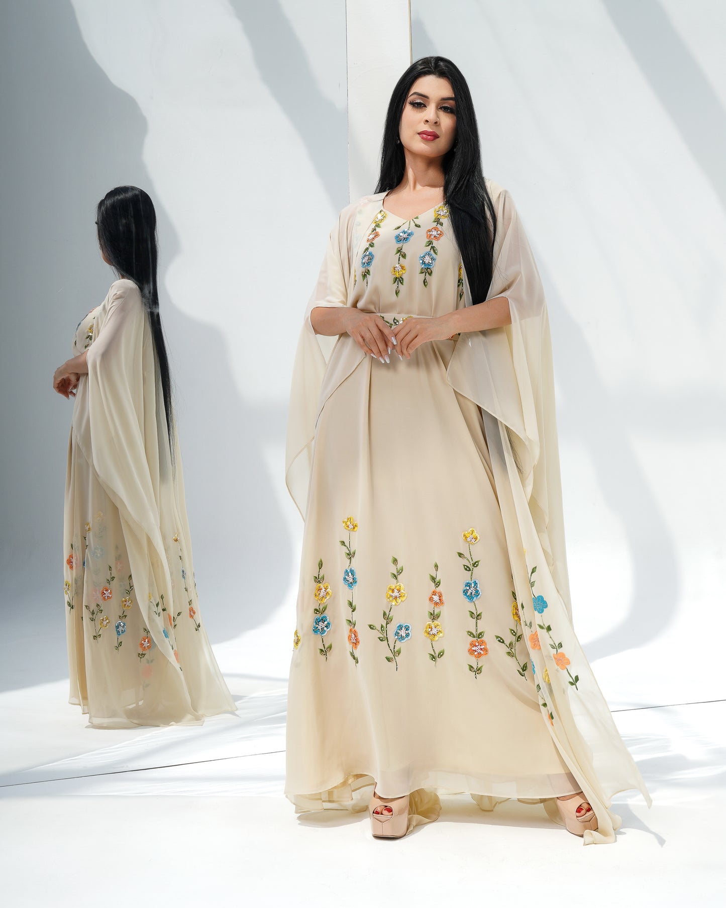 basic beige Louise kaftan