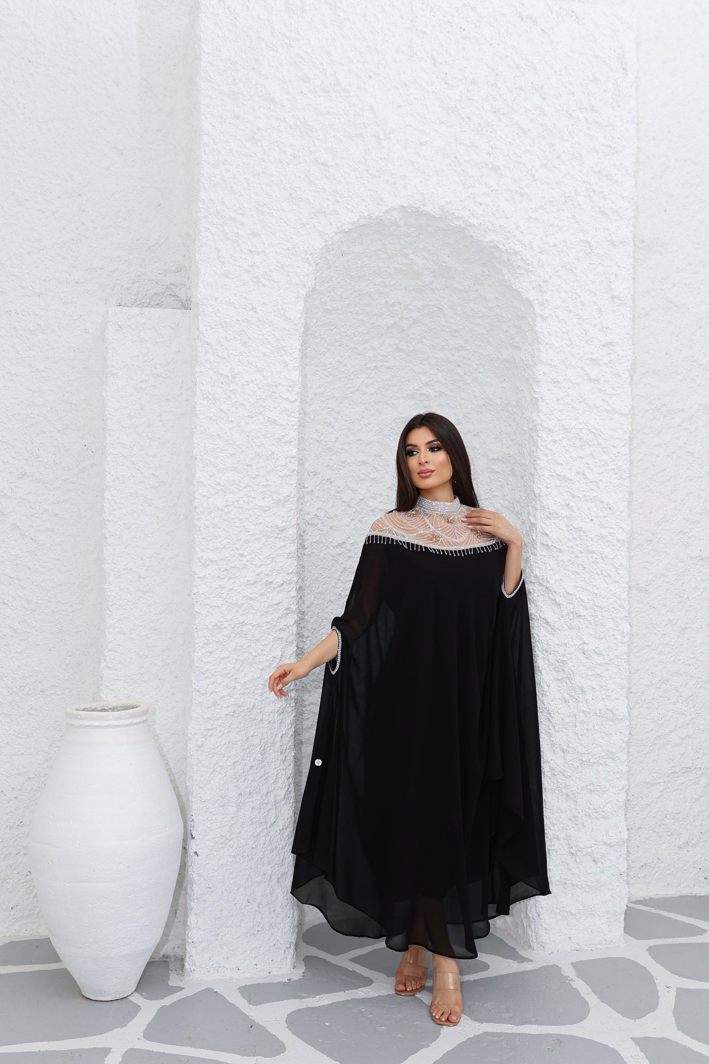 abyss black sena kaftan