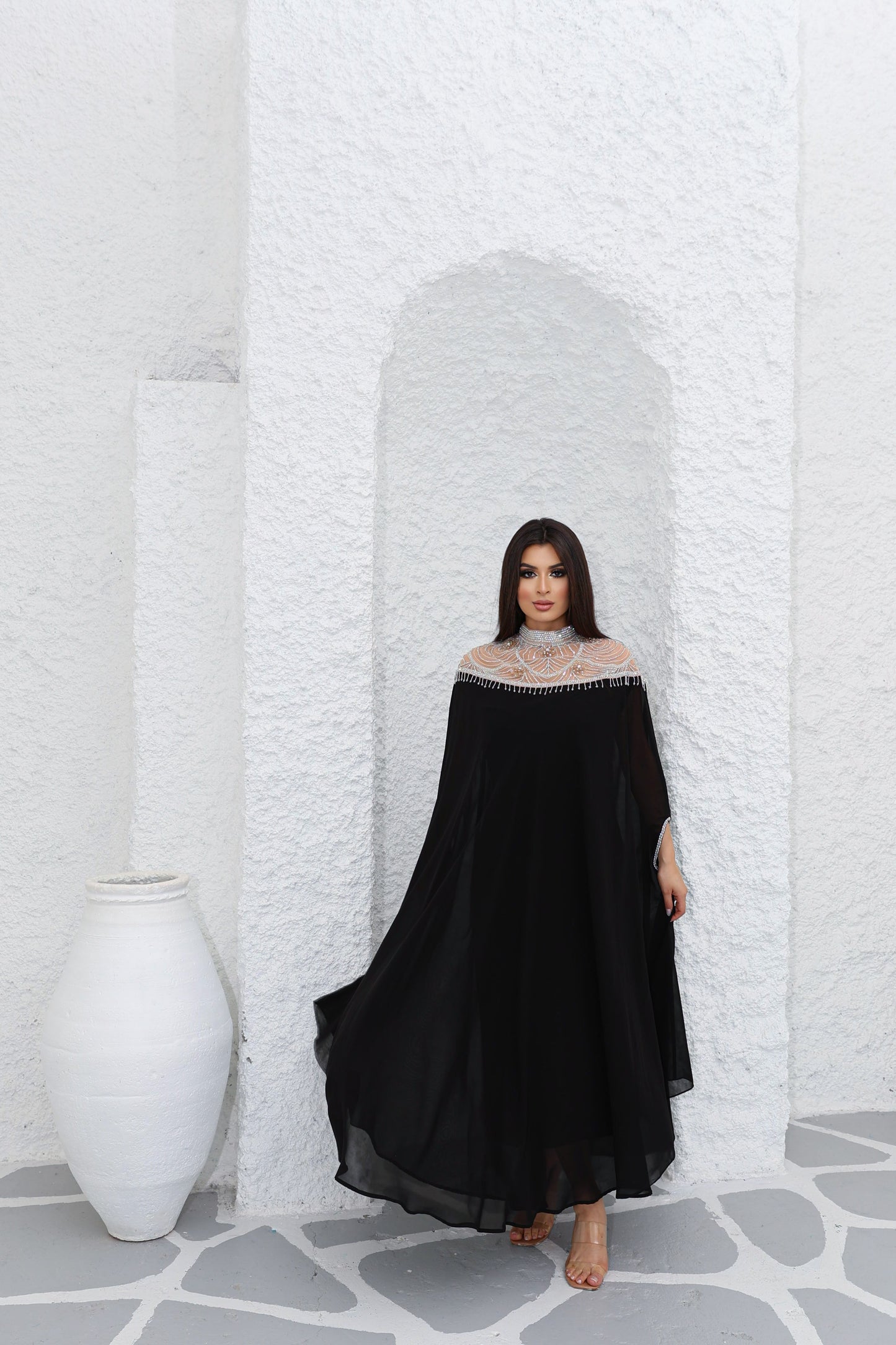 abyss black sena kaftan
