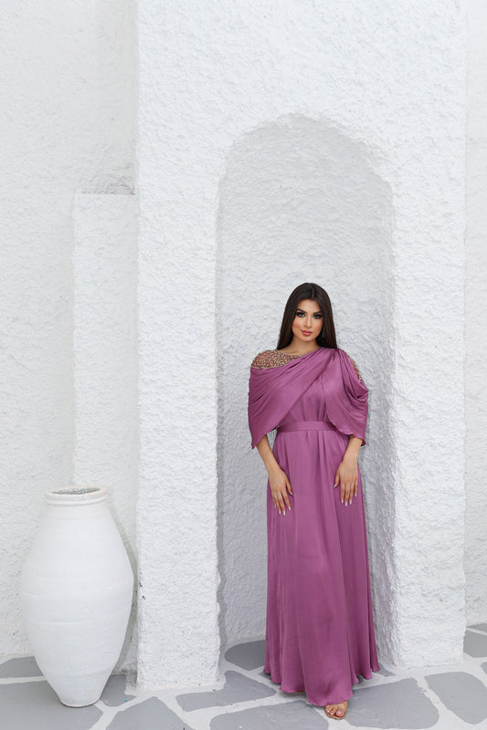 dark salmon pink sena kaftan