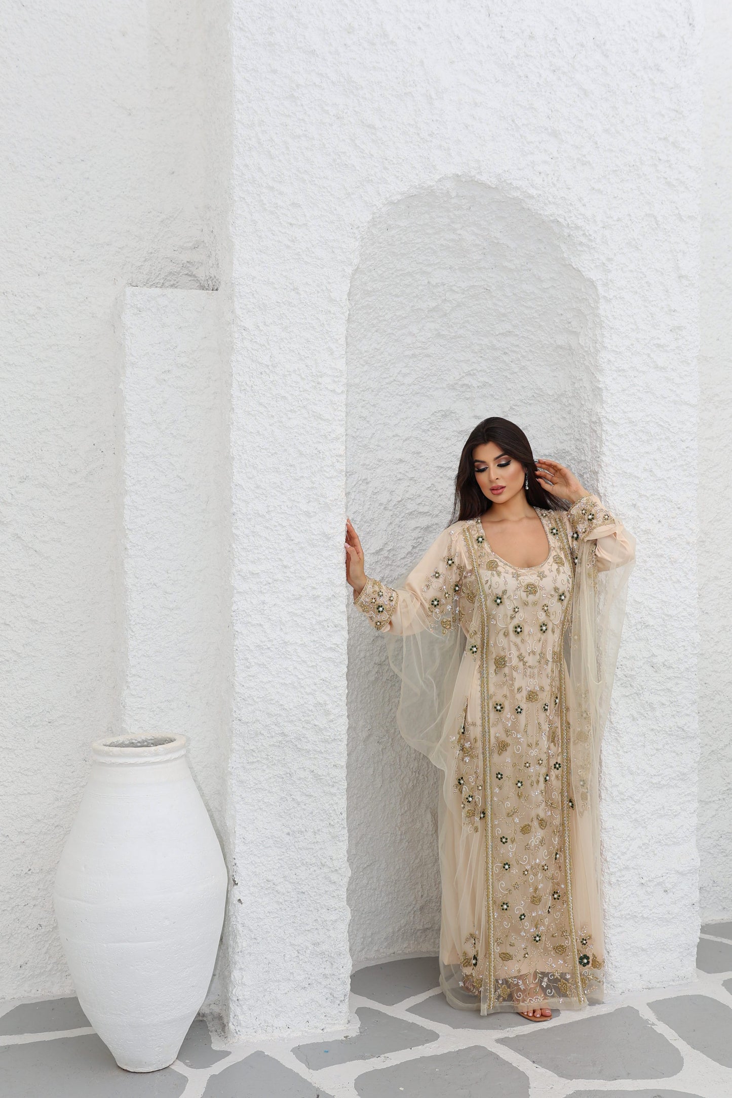 baker beige sena kaftan