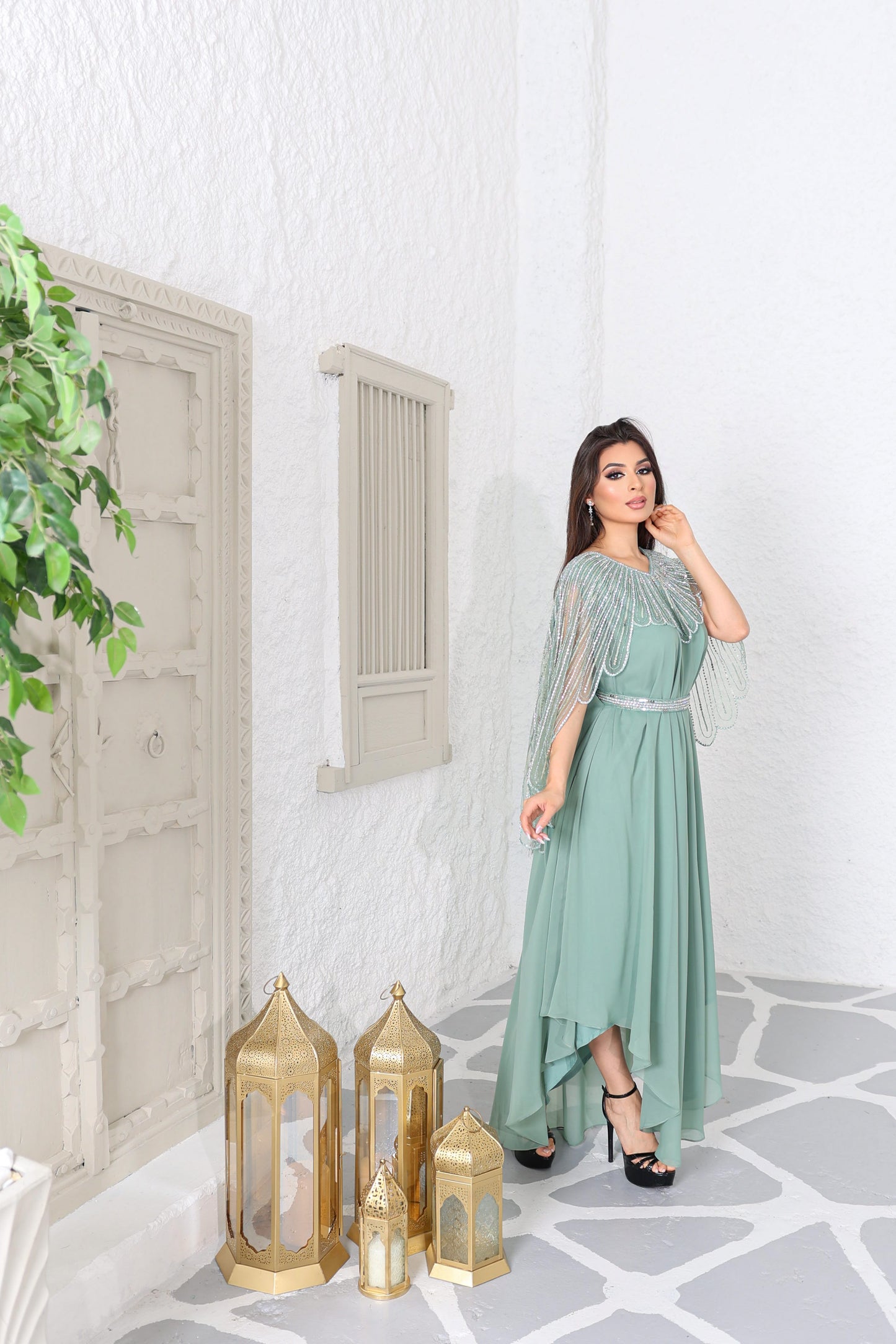 pistachio green Ka-ah kaftan