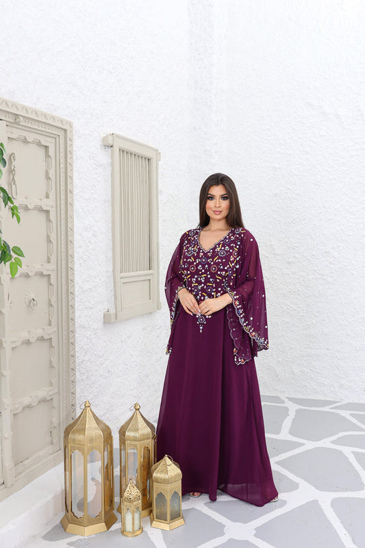 midnight dark purple Ka-ah kaftan